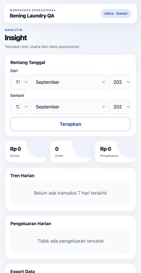 Insight dan ekspor laporan