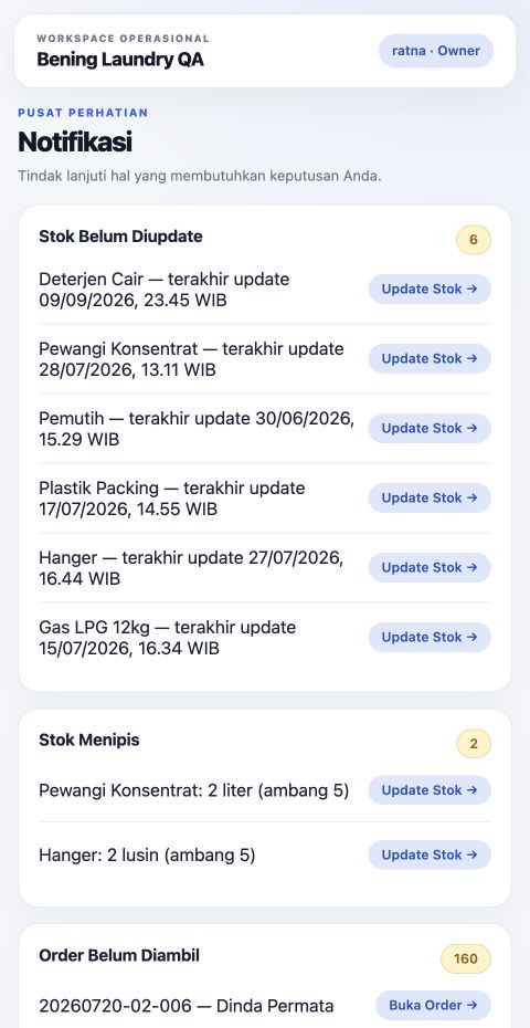 Notifikasi Laundry ERP