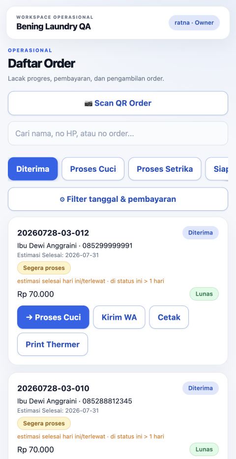 Daftar order mobile